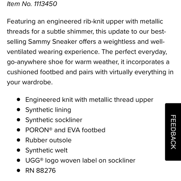 UGG Sammy Metallic Slip-On Sneakers in Topical Peach - Picture 13 of 13